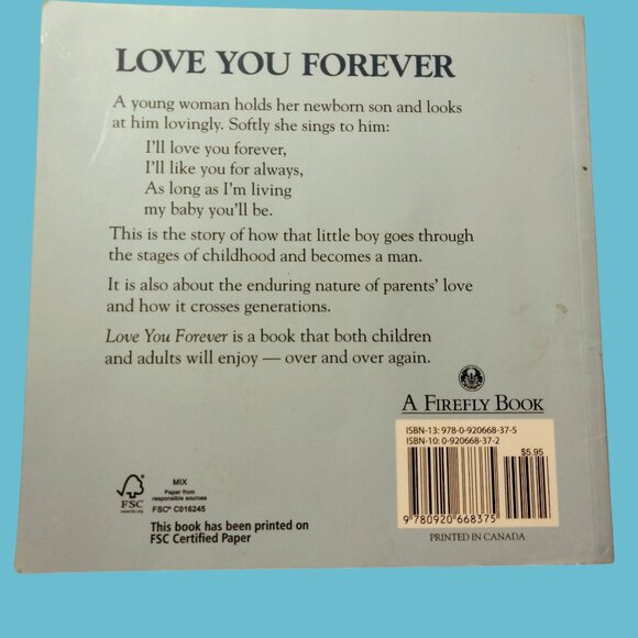 Love You Forever Robert Munsch 1995 Paperback - Picture 2 of 2